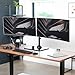 VIVO Freestanding Dual Ultrawide Monitor Stand with Sleek Glass Base and Adjustable Arms, 2 Screens up to 38 inches and 22 lbs Each, Black, STAND-V038FG