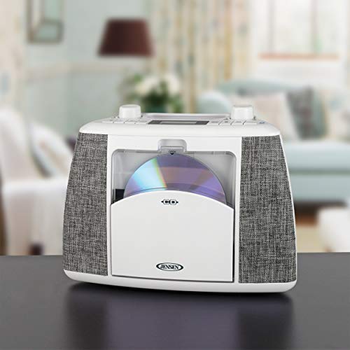 image for JENSEN Portable Bluetooth CD Music System, White, One Size