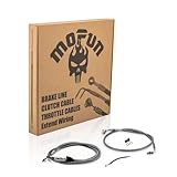 Mofun Extended Length ABS Upper Front Brake Line & Throttle by Wire Extensions & Clutch Cable Kit Compatible with Harley Softail Low Rider Fat Bob 2018-2024, Fit 12'-14' Handlebar Black