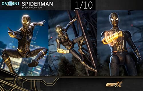 Ovonni 7 Inch No Way Home Spiderman Collectible Action Figure Exquisite Painting 20 Joints Movable Black Suit Spiderman Toy (1/10 Scale) #TOP5