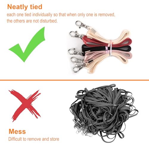 Arae Neck Lanyards for ID Badge Holder Lanyard Strap for Name Tag Badge Holders, Keychains, Access Card (Mixed)