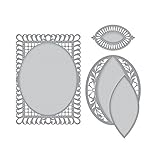 Spellbinders Shapeabilities Bella Rose Lattice Layering Frame Large Chantilly Paper Lace Etched/Wafer Thin Dies