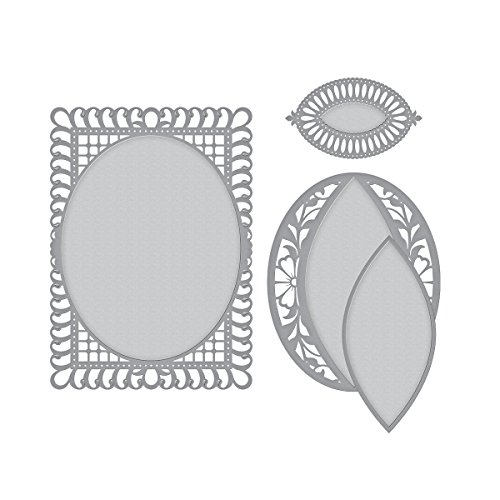 Spellbinders Shapeabilities Bella Rose Lattice Layering Frame Large Chantilly Paper Lace Etched/Wafer Thin Dies