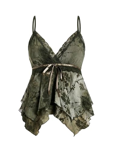 Verdusa Women's Y2K Tops Babydoll Tops Summer Tank Tops Going