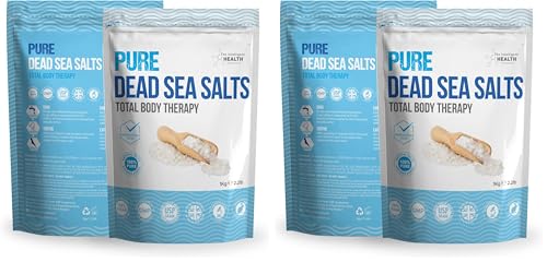 Image of Pure Dead Sea Salt - Premium Bath Salts for Muscle Recovery and Relaxation, Total Body Therapy Luxury Dead Sea Salts for Baths, 1 Kg (Pack of 2)