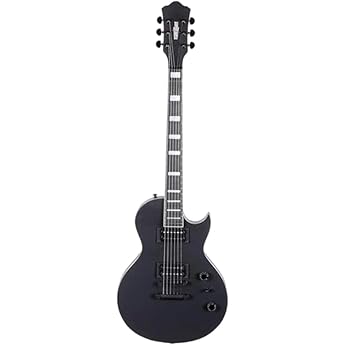 Anf&auml;nger Elektrische Gitarre Solide E Gitarre Ahornhals Pappelkorpus 6 Saiten Humbucker Tonabnehmer Feste Br&uuml;cke(Black)