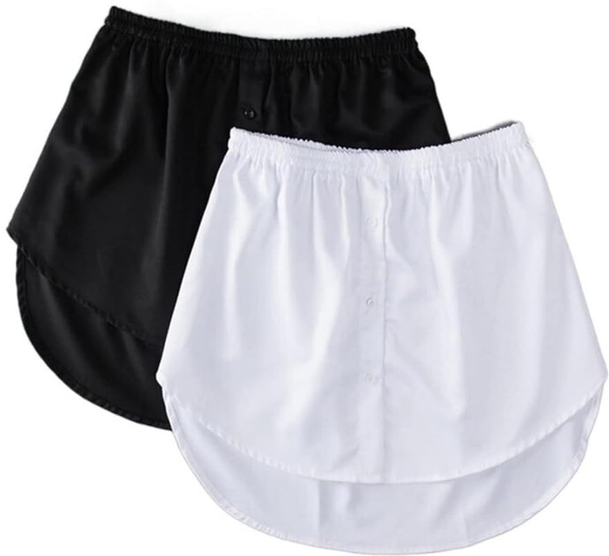 Adjustable Women's Shirt Extender | Layering Top Lower Skirt | Mini Half-Length Skirt for Hemline Styling-image-38