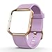 UMTELE for Fitbit Blaze Bands, Sport Silicone Replacement Strap with Rose Gold Frame for Fitbit Blaze Smart Fitness Watch Lavender