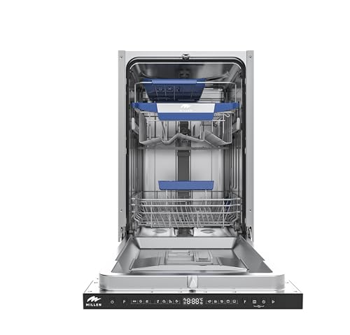 MILLEN Built-in Dishwasher 45cm - Compact and Efficient, Auto Open, AquaStop, 3Y Warranty, MDW 45732