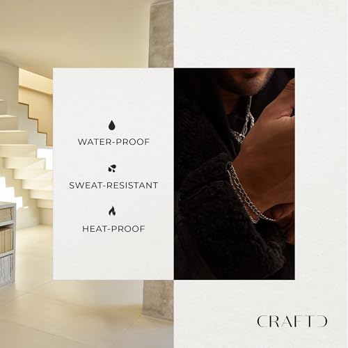 CRAFTD | Figaro Link Bracelet | Waterproof, Heat & Sweat Resistant | Gifts for Men | Men's Jewelry | Size 5MM |3