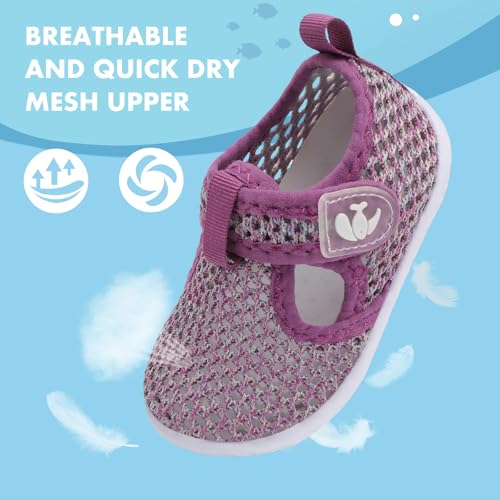Image of FEETCITY Kids Water Shoes Boys Girls Swim Shoes Aqua Socks Non-Slip Quick Dry Barefoot Sports Shoes Outdoor Pool Summers Shoes