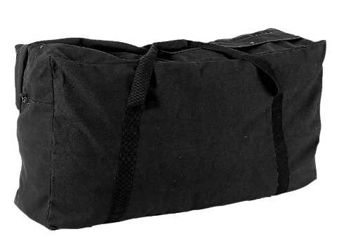 Champion Sports Oversized Canvas Zippered Duffle Bag, Black, 22-Ounce4