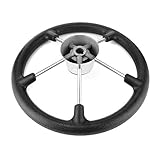 Demeras Volant à 5 Rayons, Couvre-Volant Volant de Bateau Volant Noir Volant à Cinq Rayons 13-1/2 Pouces pour la Navigation de Plaisance