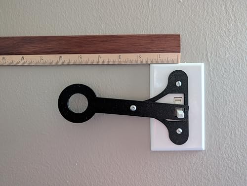 Original Horizontal Light Switch Extender - Made in USA - Single Switch (Black - Small (6.25))