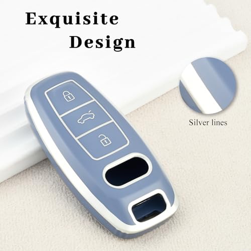 Coque de clé Audi en TPU pour boîtier de télécommande Audi A6 A7 A8 Q7 Q8 - 7