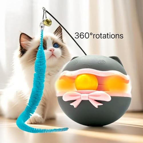 Jouet électrique pour chat interactif avec baguette rétractable rotative - 6