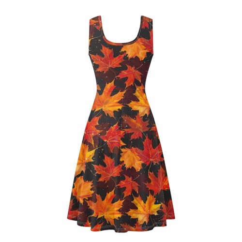 Image of Dreaweet Casual Sleeveless Dresses for Women Girls, Round Neck Tank Dresses with Pockets Summer Sundress Size XS-4XL