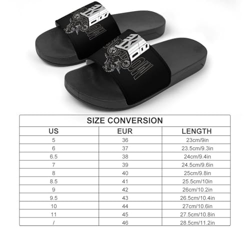 Motocross Dirt Bike Men's Bathroom Slippers Shower Indoor Home Beach Outdoor Shoes for Women2