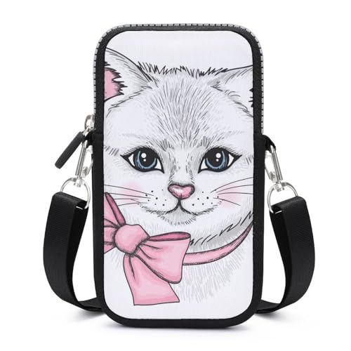 Sac bandoulière téléphone portable portefeuille femme pochette rose