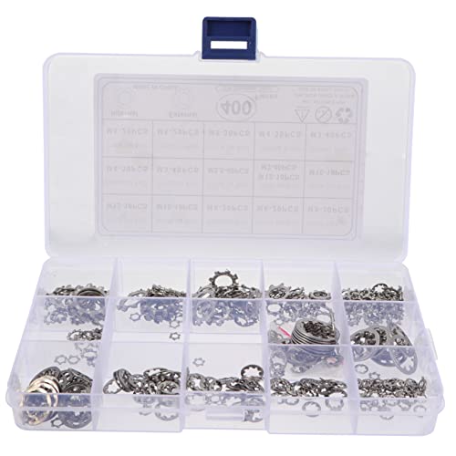 NAMOARLY 400 Pcs Lock Washers Metric Serrated Lock Washer Set External Internal Stainless Steel for Auto Marine Door Window Cylinder M2-