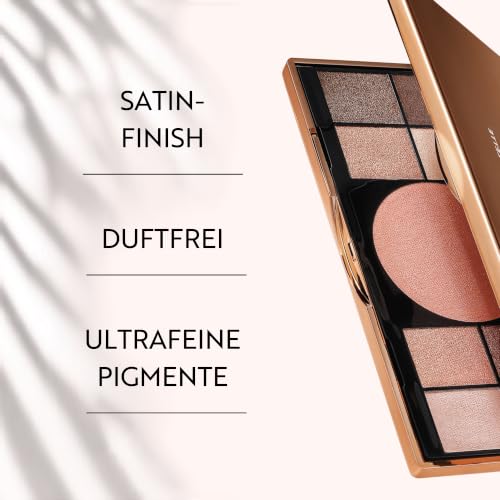 Foto von M. Asam MAGIC FINISH Elegant Vibes Palette (8 x 0,75 g / 3 g) – Lidschatten Palette & Blush mit integriertem Spiegel, Make Up mit Vitamin E, intensive Farbabgabe & samtige Textur für vielseitige Looks