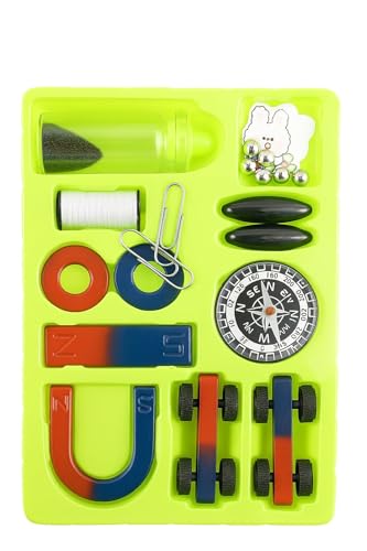 Image of Science Kit for Kids - megnet for Science Experiments Learning Kit for School Going Kids with Campas, Fun Stem Box for Girls & Boys (megnet kit)