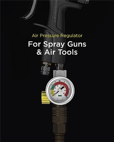 InoKraft D1 LVLP Spray Gun Premium Kit & Air Compressor Regulator & Oil-Water Separator