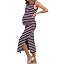 Dark Red Blue Striped