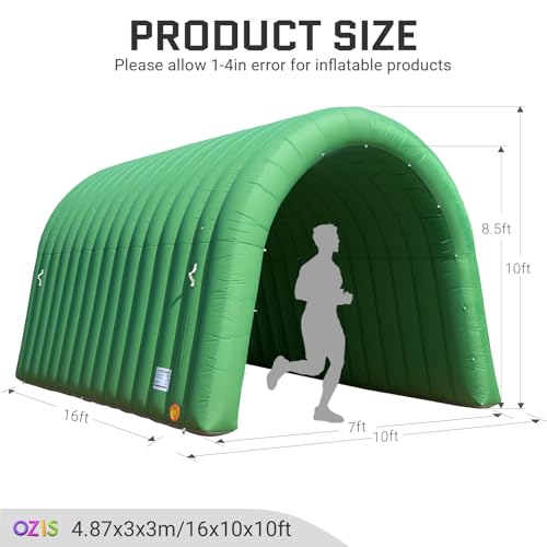 Image of OZIS 16Ft Inflatable Tunnel Entrance Sports with Installed Blower Inflatable Football Tunnel Tent Entryway for Business Advertising Event Exhibition Promotion(16x10x10Ft)