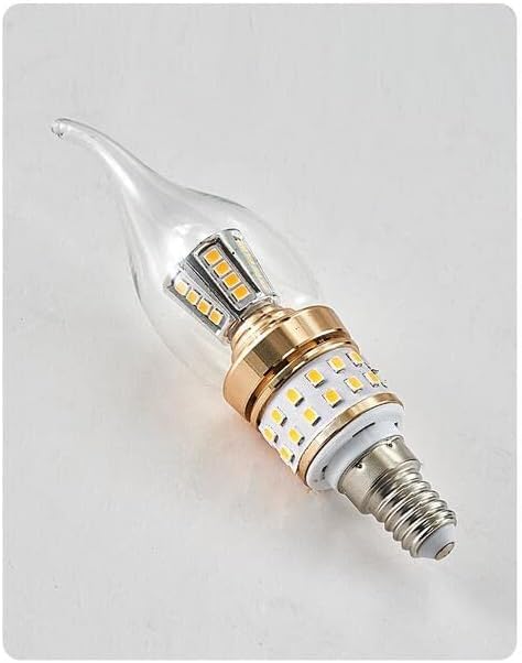 Lot De 2 Ampoules LED E14 À Petite Vis 8 W, Lumière Chaude 3000 K, 800 LM, Non Dimmable, Ampoule De Lustre Moderne De Luxe en Forme De Flamme, Petite Lampe À Vis Edison S,
