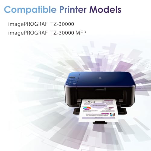 Image of CULater PFI-740 PFI740 Ink Cartridge Set PFI-740MBK BK C M Y Compatible for Canon imagePROGRAF TZ-30000 TZ-30000 MFP Printer Ink Tank (5-Pack, 700ml)