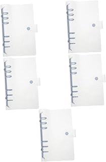 VILLCASE 5 Peças Capa Transparente De Folhas Soltas 6 Fichários De Orçamento Fichários Botão De Pressão Saco De Armazenamento De Arquivos Pastas De Partituras Pastas De Arquivo Pastas De