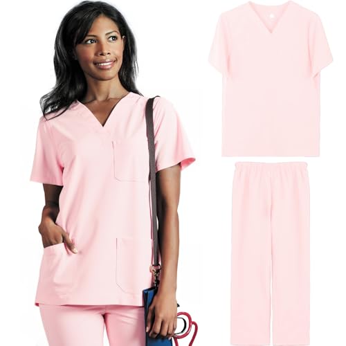 Uniforme médical extensible femme avec haut respirant et pantalon de jogging à cordon