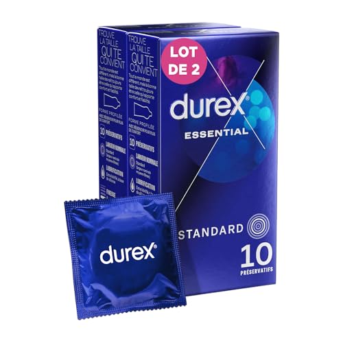 Durex - Préservatifs Extra Lubrifiés – Epais - 20 Préservatifs