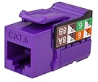 CAT6 RJ45 Keystone Jack, V-Max Series - Purple Color - (50 pack)
