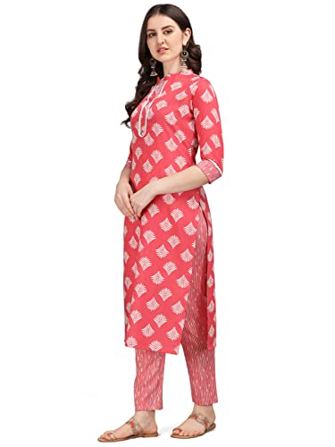 Image of NAINVISH Cotton Blend Floral Regular Women's Kurtas & Kurtis