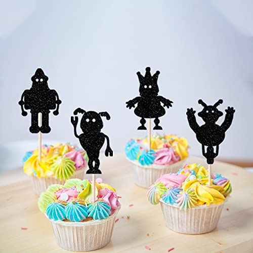12-Piece Set Robot Cupcake Toppers Picks Robot Cake Decorations For Robot Birthday Party Decorations Birthday For Boys Gear Robot Baby Shower Supplies #TOP7