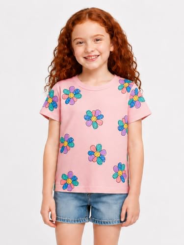 Image of LittleSpring Kids Short Sleeve Graphic T-Shirt 100% Cotton