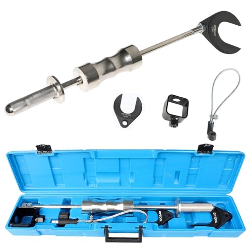 N222390180 Half-Shaft Separation - 2023 Chevrolet Blazer & Traverse 4 DPTOOL Inner CV Joint Puller Slide Hammer Front Wheel Drive Axle Half Shaft Removal Tool Kit Heavy Duty 10 Pounds Slide Hammer 63mm 48mm CV Joint Fork Adapter Attachments with Ball Joint Removal Tool