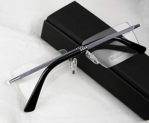 Image of Circleperson Rimless Pure Titanium Eyeglasses frames Square Light Weight