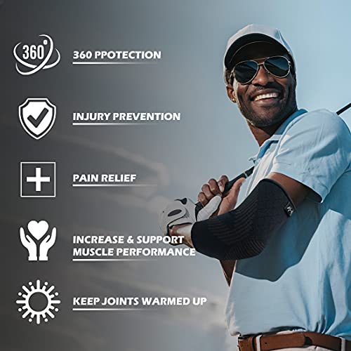 Vj Victory Jump Elbow Brace For Tendonitis And Tennis Elbow, Elbow Brace, Elbow Compression Sleeve, Copper Elbow Sleeve For Men And Women (2Pcs) #TOP1