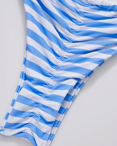 Image of MOSHENGQI Women Sexy Brazilian Bikini 2 Piece Spaghetti Strap Top Thong Swimsuit Bathing Suit