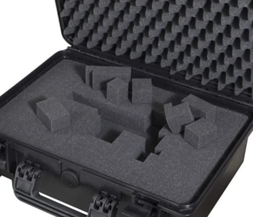 TOMcase waterdichte Buitenkoffer 56x43x22 cm met Rasterschuim/Kubusschuim; IP67 Transportkoffer (Zwart) - Image 4