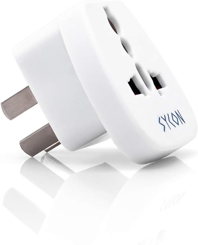 Travel Adapter Plug, TYPE-I Universal Grounded Socket Charging Converter for AU/ New Zealand/ China Use, 1 Pack by SYCON