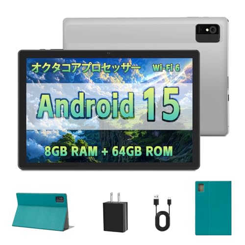 10.1�C���` Android 15 �^�u���b�g (8GB RAM+64GB ROM+1TB�g���\) A523�I�N�^�R�ACPU���� 5000mAh��e�ʃo�b�e���[ WiFi6�Ή� Netflix HD�F�� Widevine L1 OTG/Bluetoot