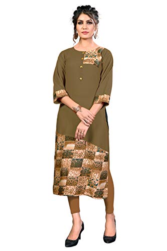Image of Vbuyz Women's Rayon Solid Regular Kurti