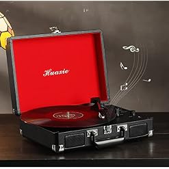 Platine Vinyle Audio Phonographe à Haut-Parleur Bluetooth Vintage Tourne-Disque LP, Entraînement par Courroie à 3… - Les Beatles, Paul McCartney, John Lennon, RIngo Starr, George Harrison