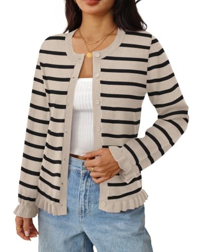 OFEEFAN Cardigan Sweaters for Women Trendy Fall Outfits Long Sleeve Shirts - image 2
