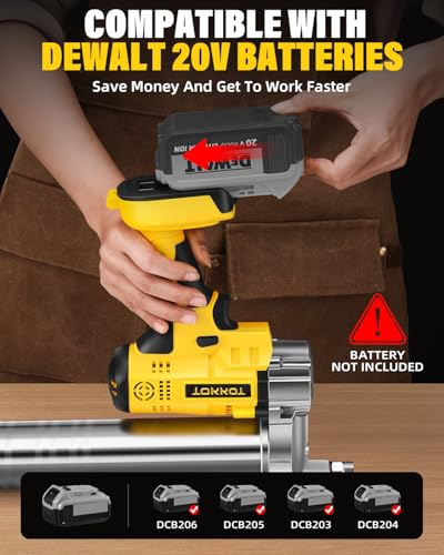 Image of Cordless Electric Grease Gun Compatible with DeWalt 20V /18V Battery