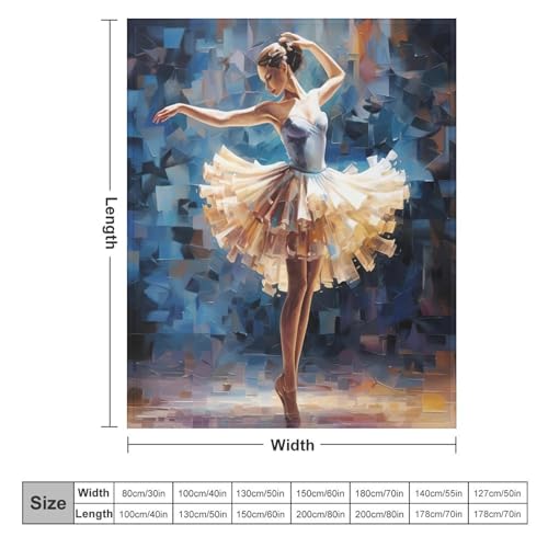 Couverture de canapé Ballet en flannel douce et légère 100x130